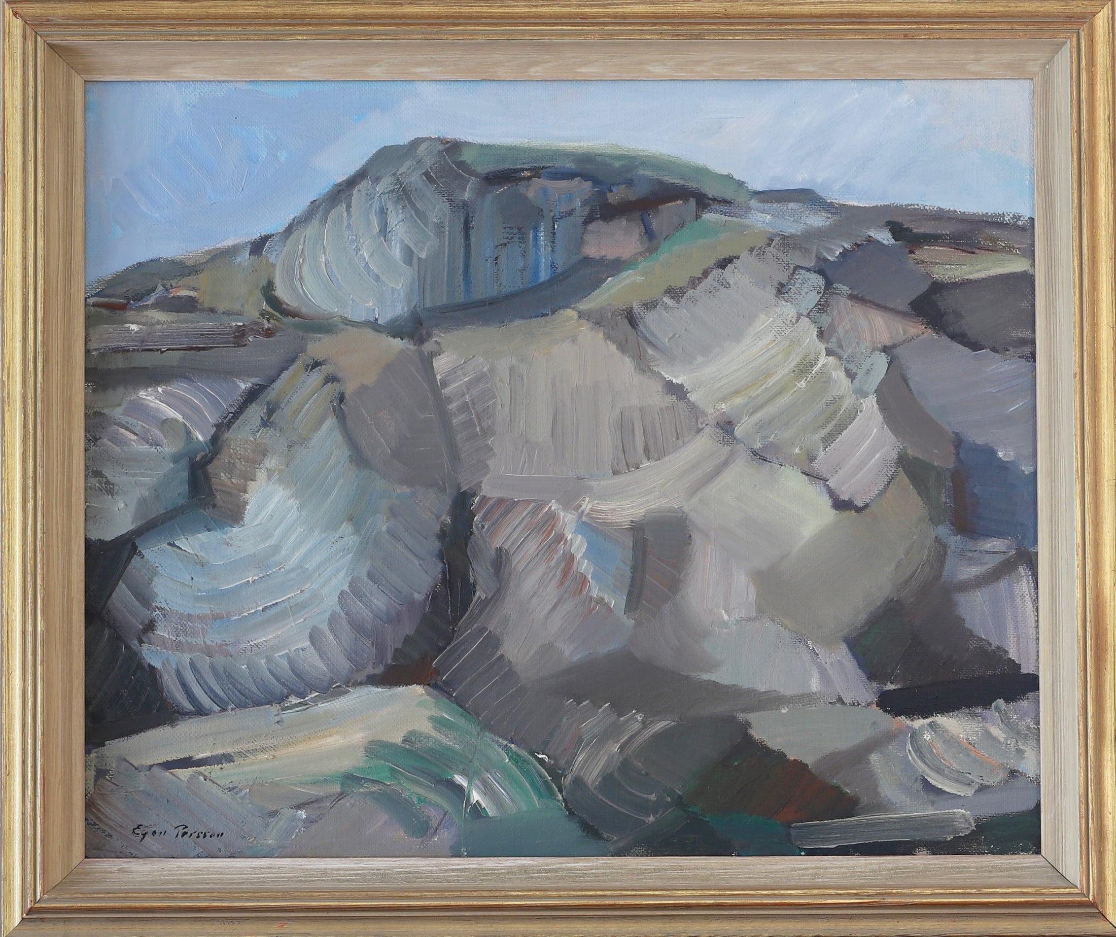 Vintage Art Original Landscape Oil Painting From Sweden by E Persson