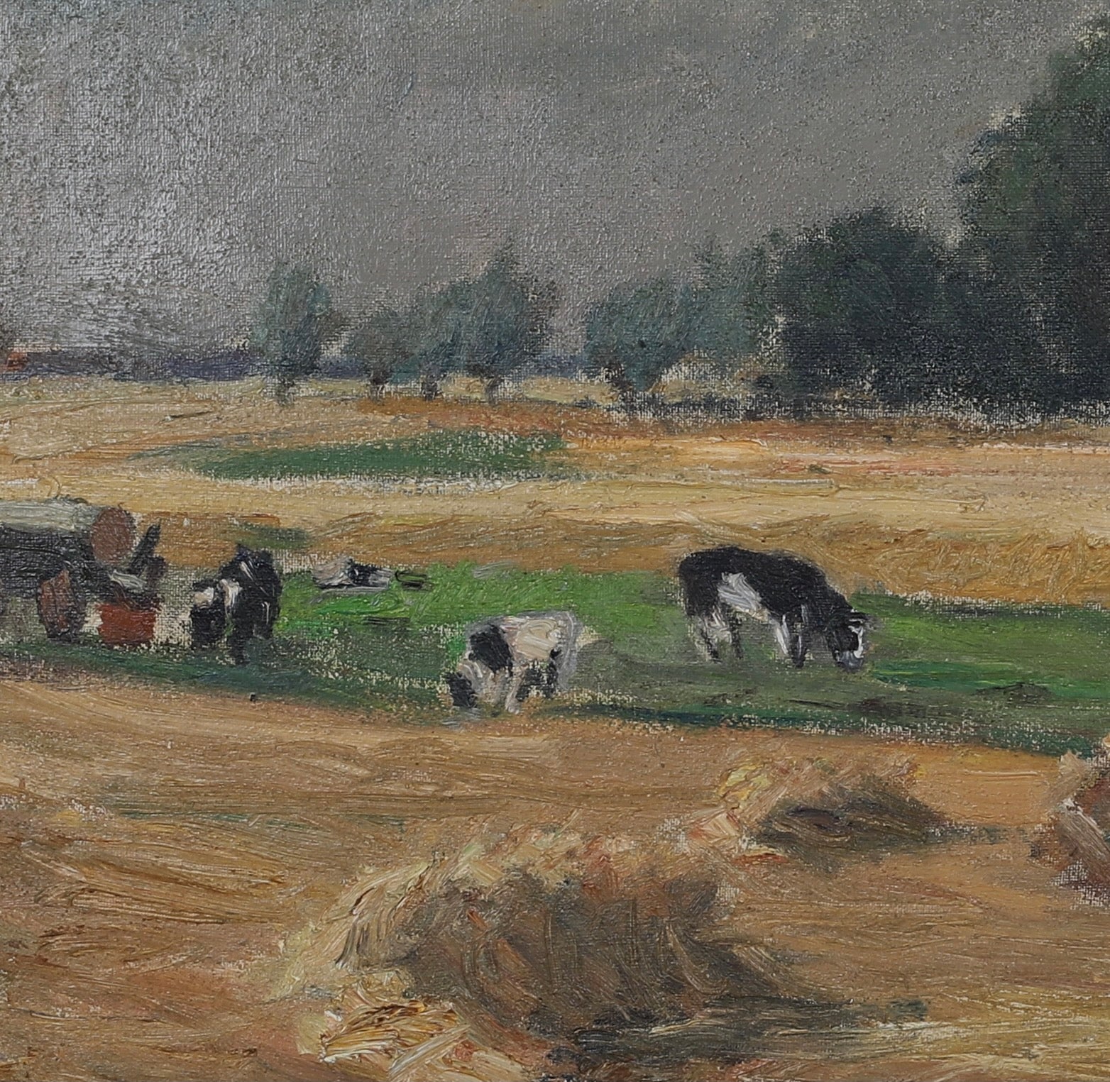 Vintage Mid Century Oil Painting From Sweden by G Isaksson