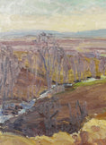 Load image into Gallery viewer, Mid Century Original Landscape Oil Painting From Sweden by B Forsell 1944

