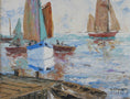 Load image into Gallery viewer, Mid Century Vintage Art Coastal Scene Oil Painting From Sweden
