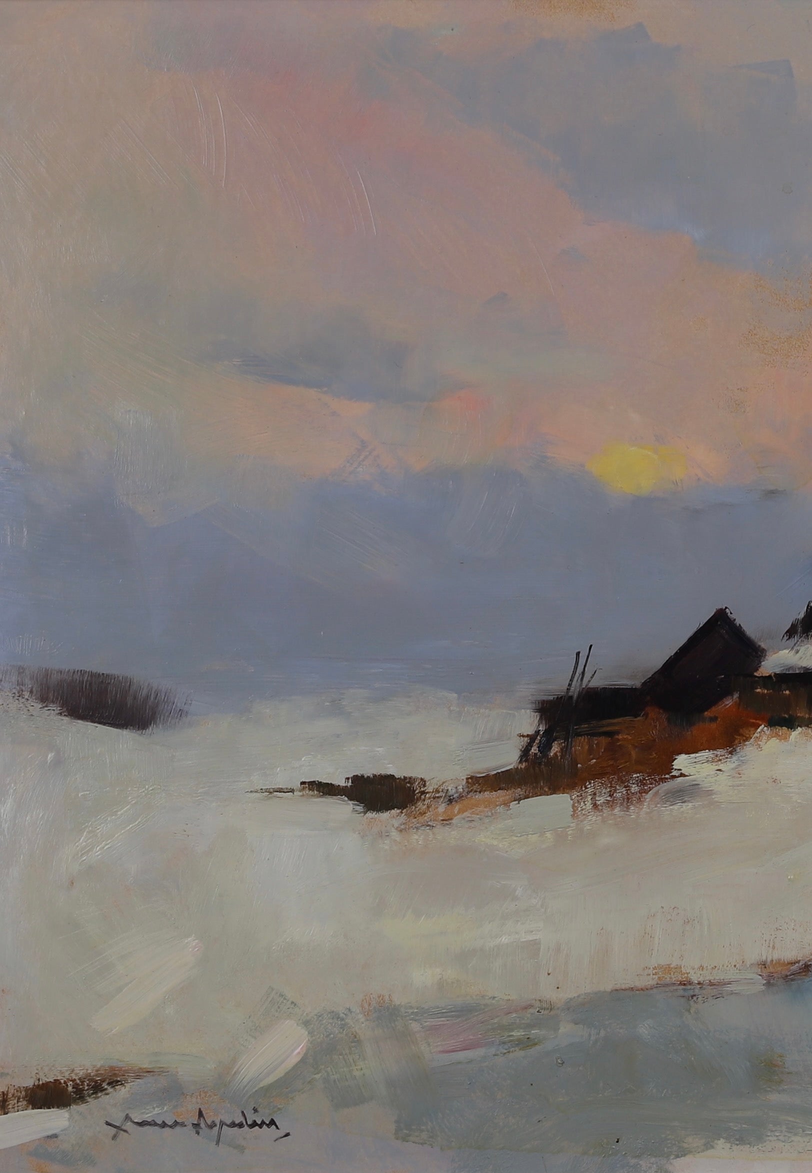 Original Oil Painting Vintage Mid Century By A Aspelin Sweden
