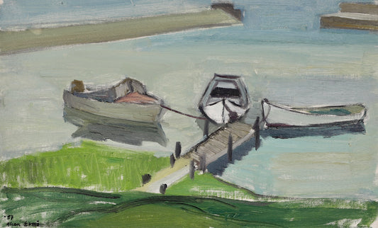 Mid Century Seascape Oil Painting By A Erwö Sweden 1957