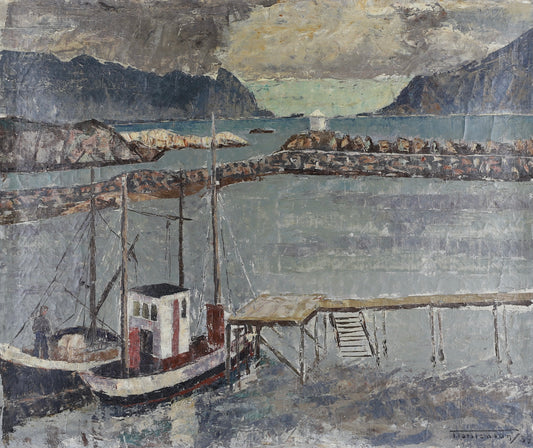 Mid Century Oil Painting By T Torstensson From Sweden