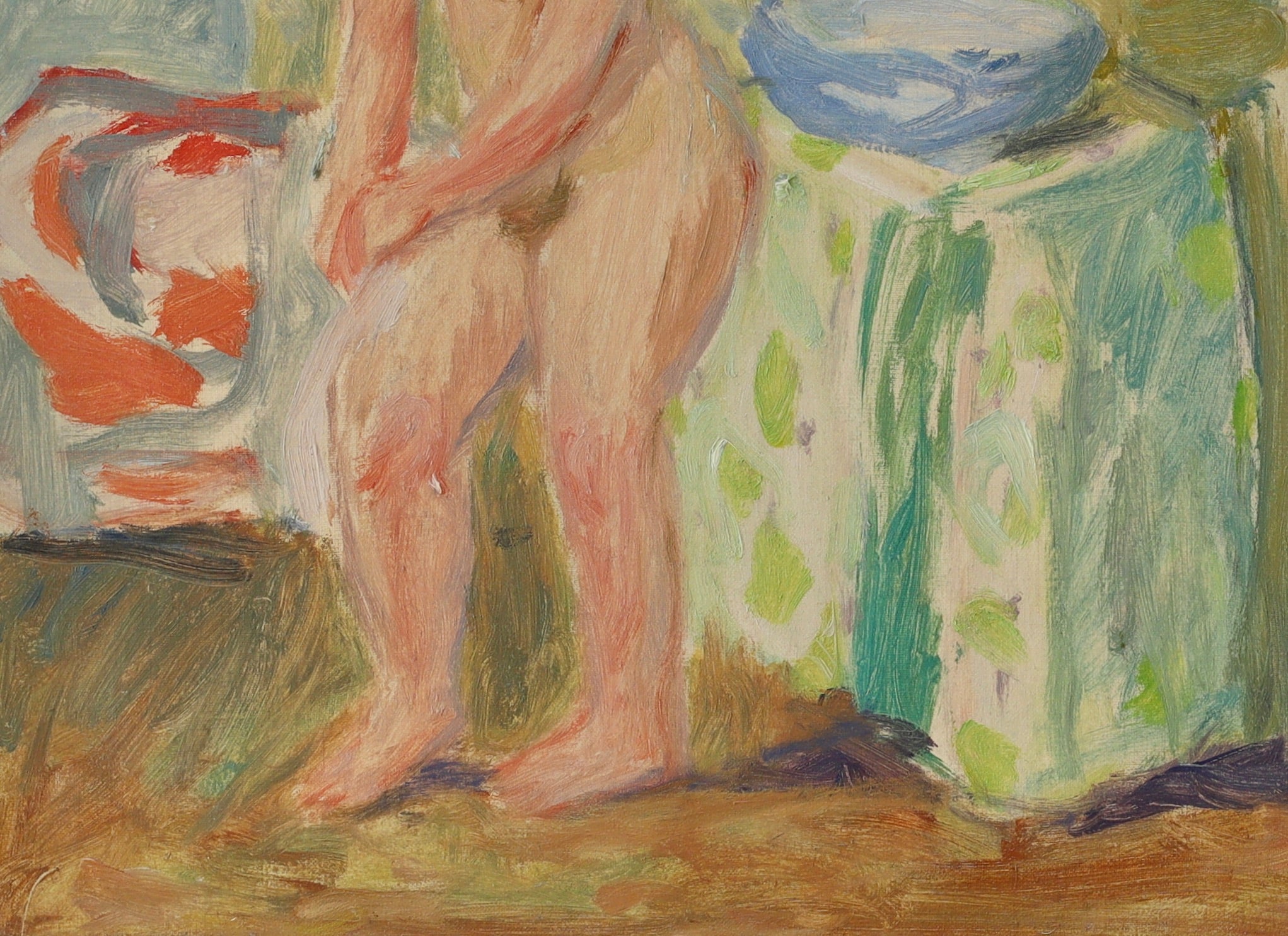 Mid Century figurative Oil Painting From Sweden By G Karlmark