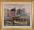 Load image into Gallery viewer, Mid Century Coastal Oil Painting from Sweden By G Berlin
