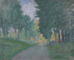 Mid Century Landscape Oil Painting From Sweden by M Hallengren