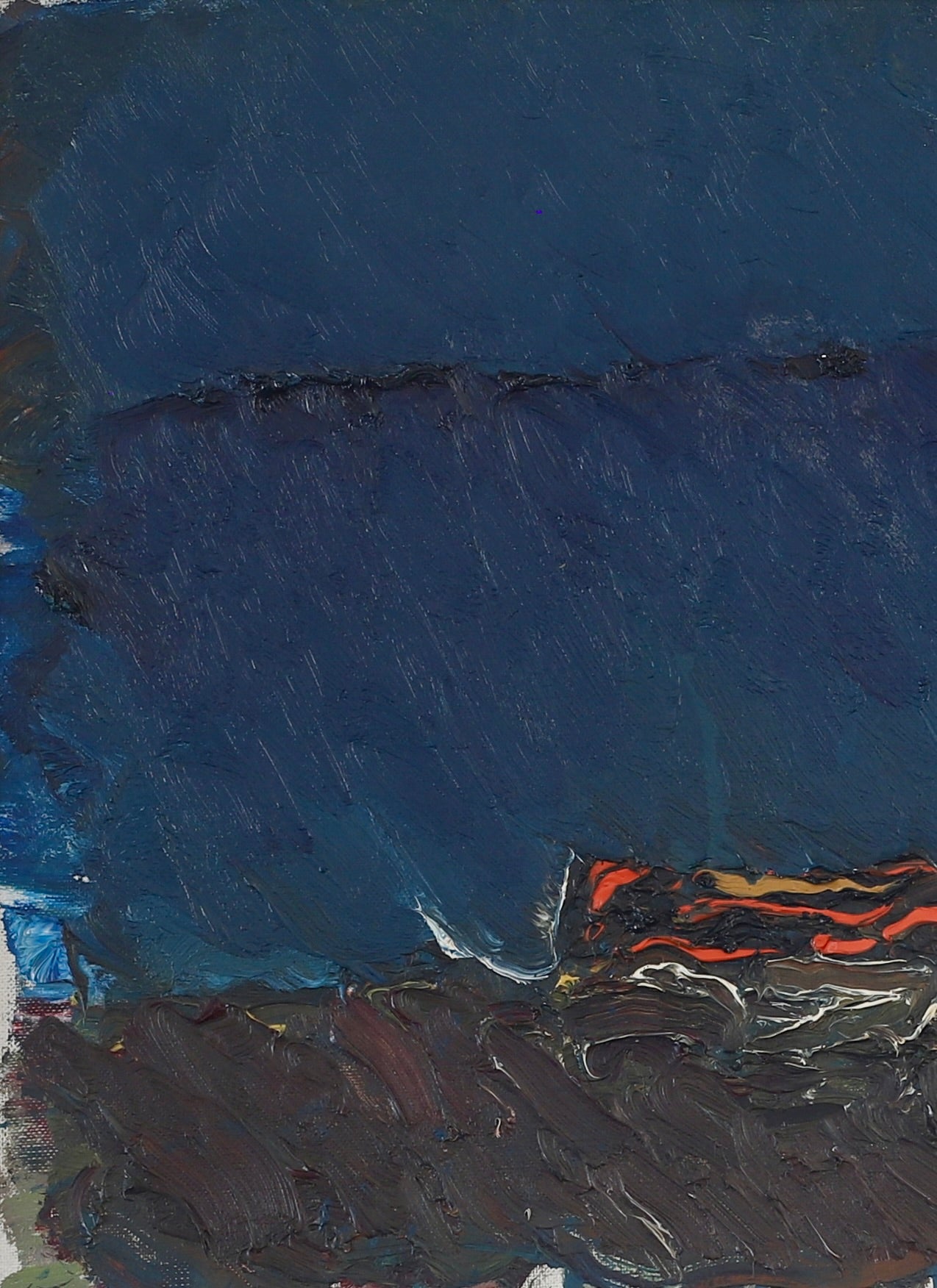 Vintage Art Mid Century Farmhouse Oil Painting From Sweden