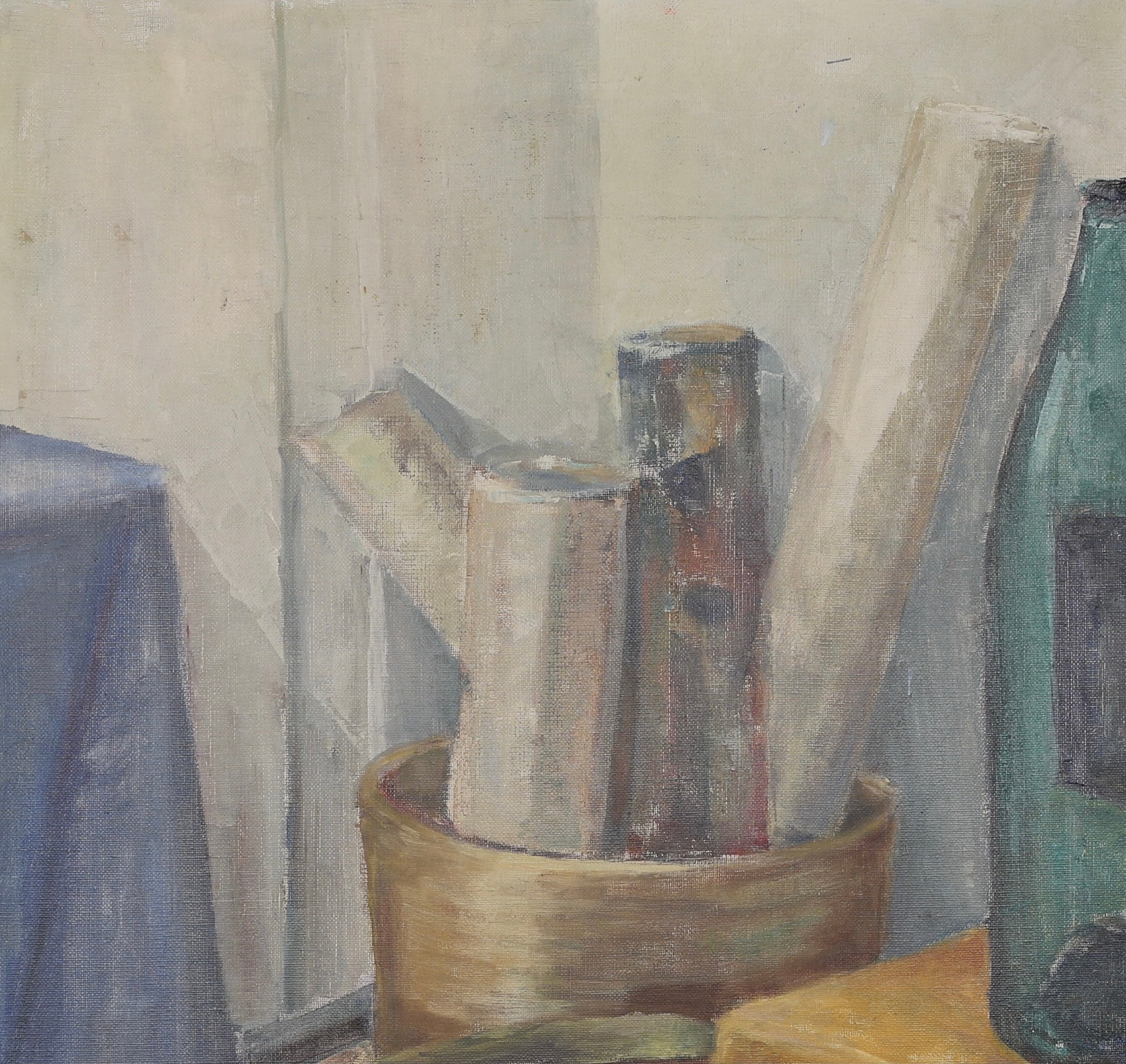 Vintage Mid Century Still Life Oil Painting From Sweden