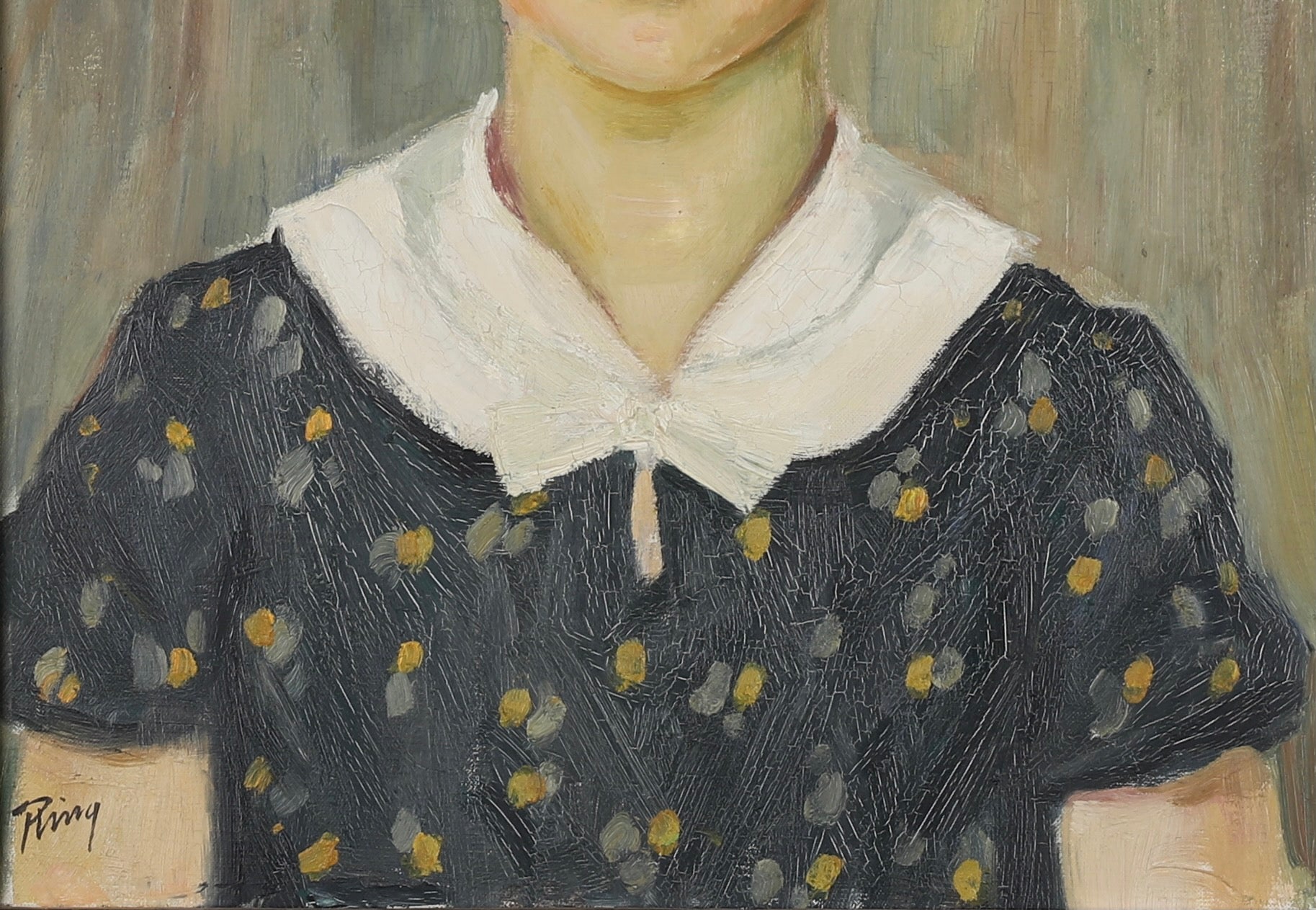 Vintage Original Portrait Oil Painting From Sweden