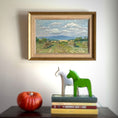 Load image into Gallery viewer, Mid Century Haystack Oil Painting From Sweden 1949
