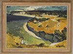 Vintage Art Room Mid Century Seascape Oil Painting From Sweden