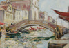 Vintage Framed Original Oil Painting of Venice, Italy by K Norman