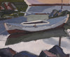 Original Vintage Art Oil Painting Of Harbor From Sweden