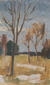 Mid Century Original Landscape Oil Painting From Sweden By G Sandberg