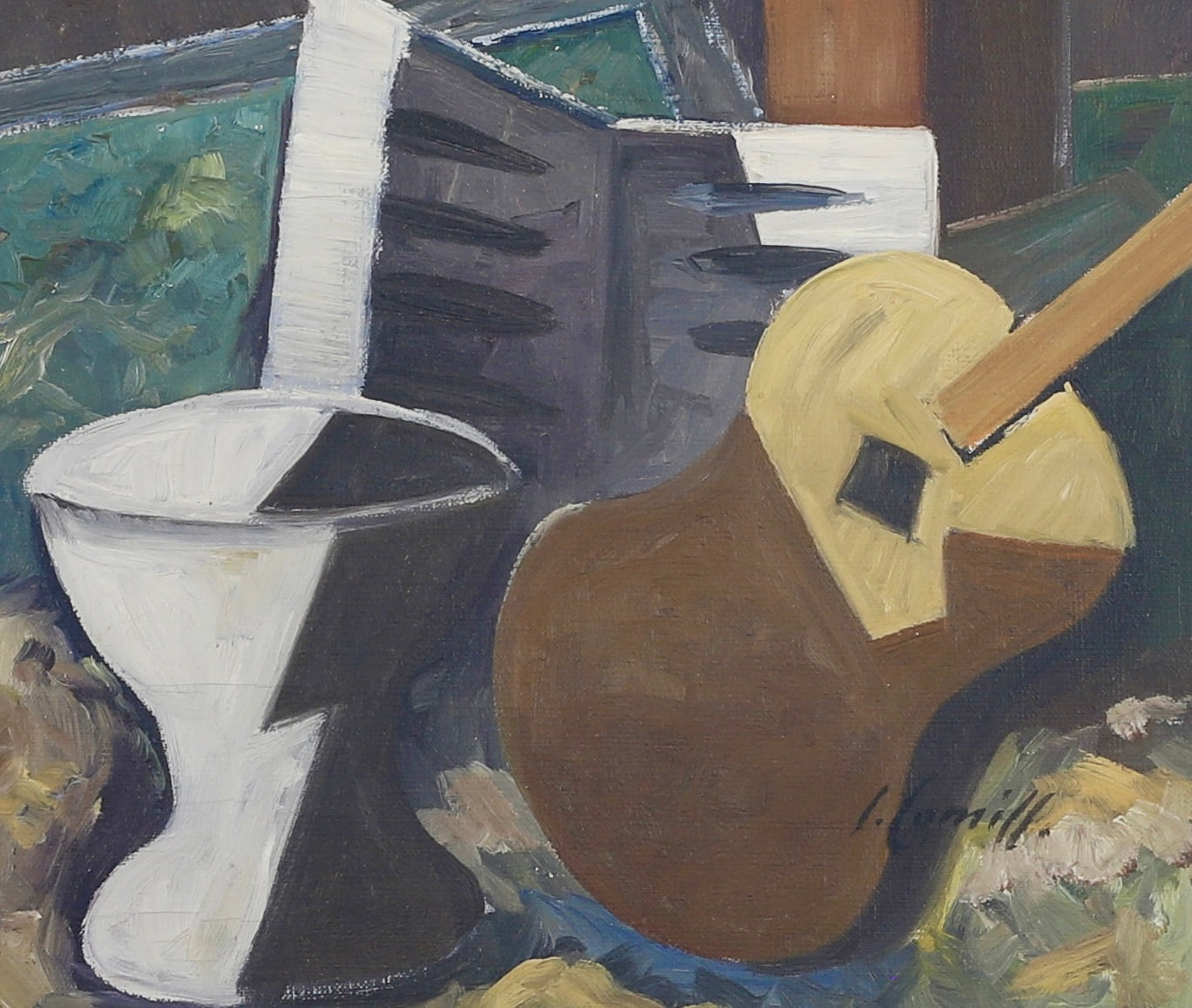 Swedish Vintage Art Still Life Oil Painting