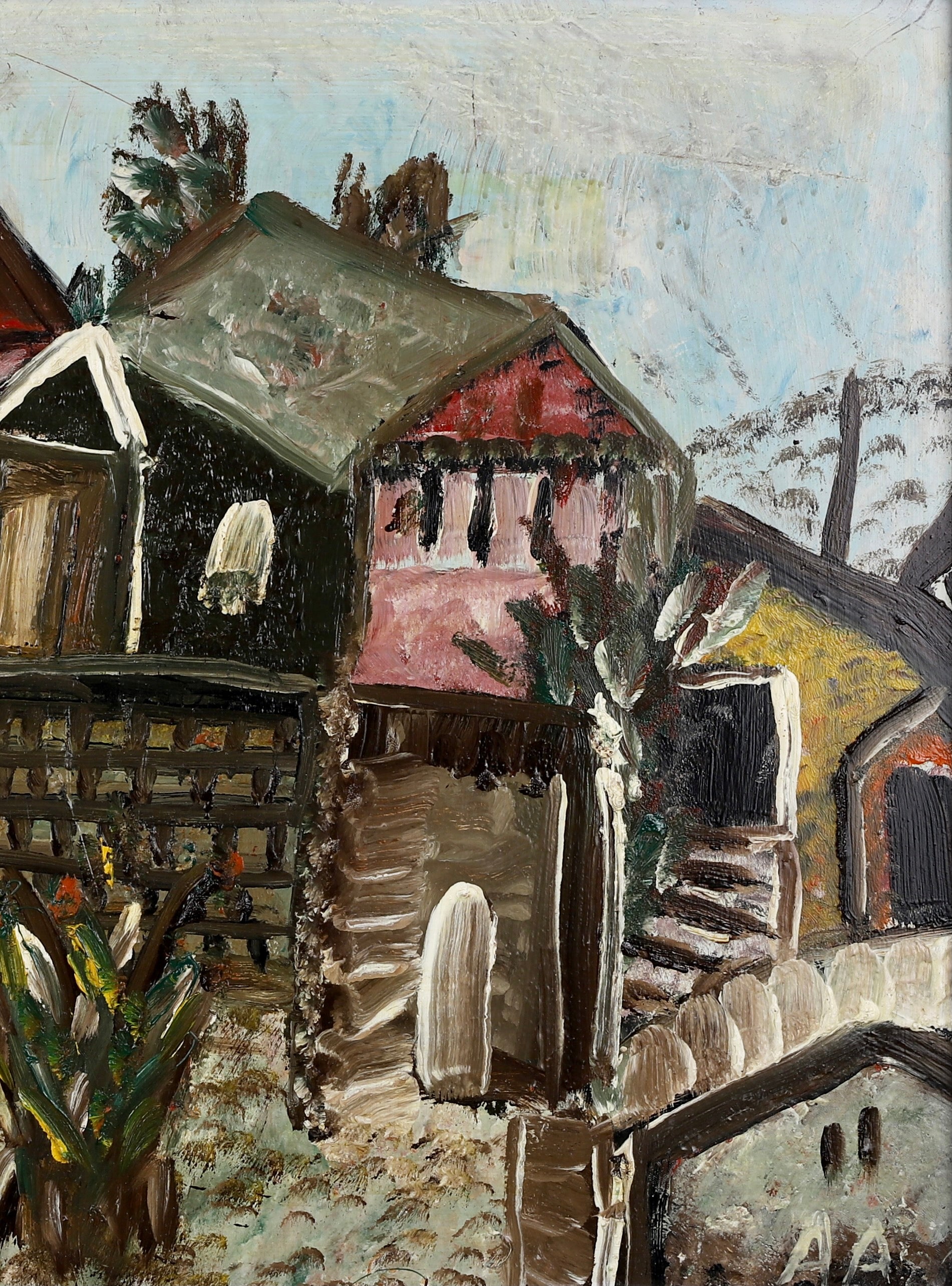Mid Century Oil Painting from Sweden By A Ahlberg