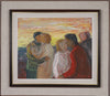 Vintage Mid Century Expressionist Oil Painting Signed Emland from Sweden