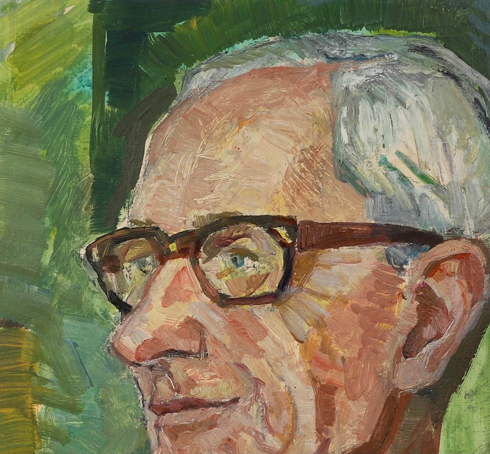 Original Vintage Portrait Oil Painting From Sweden by H Lindberg