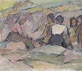 Load image into Gallery viewer, Mid Century Coastal Oil Painting By S Olsson Sweden
