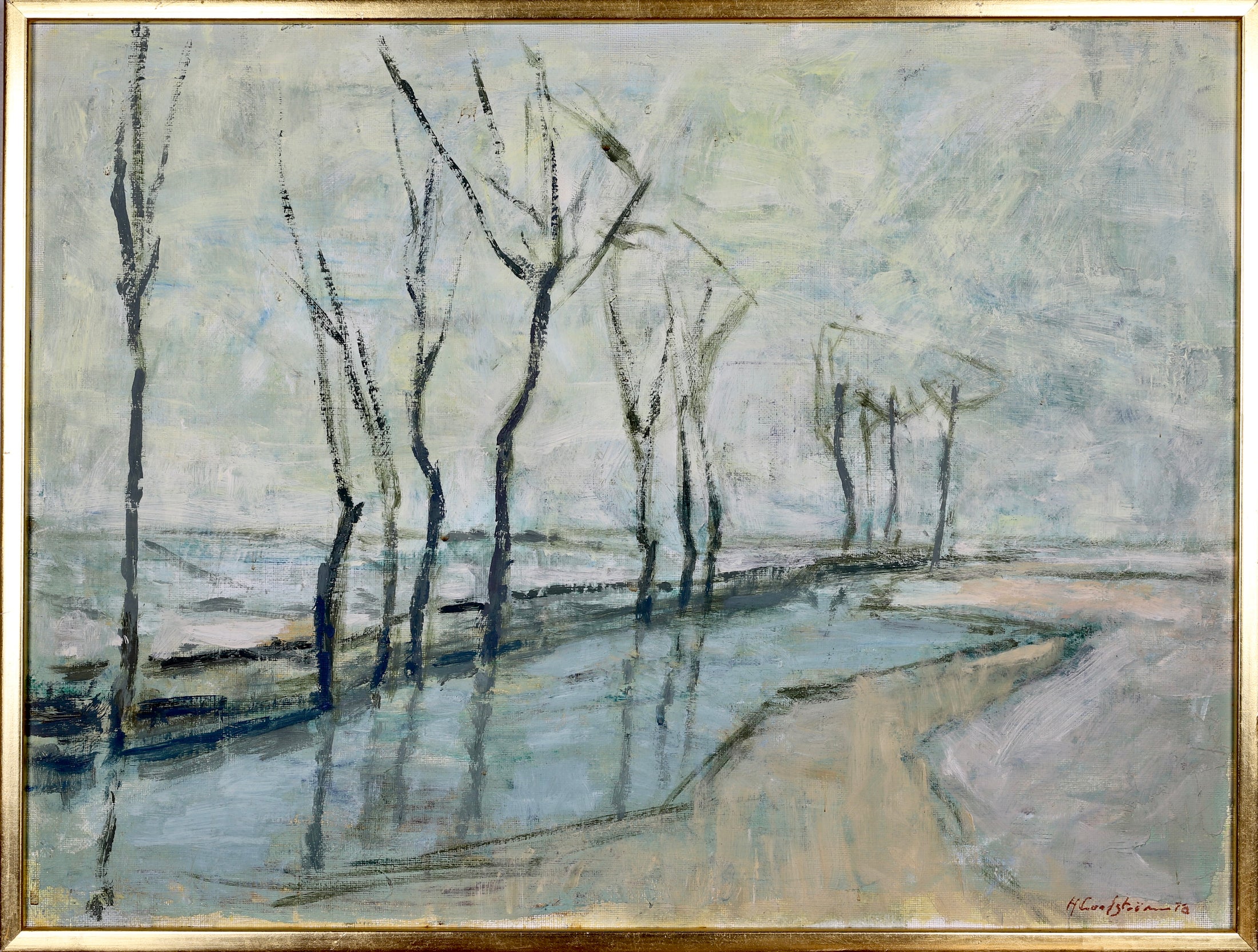 Mid Century Vintage Landscape From Sweden