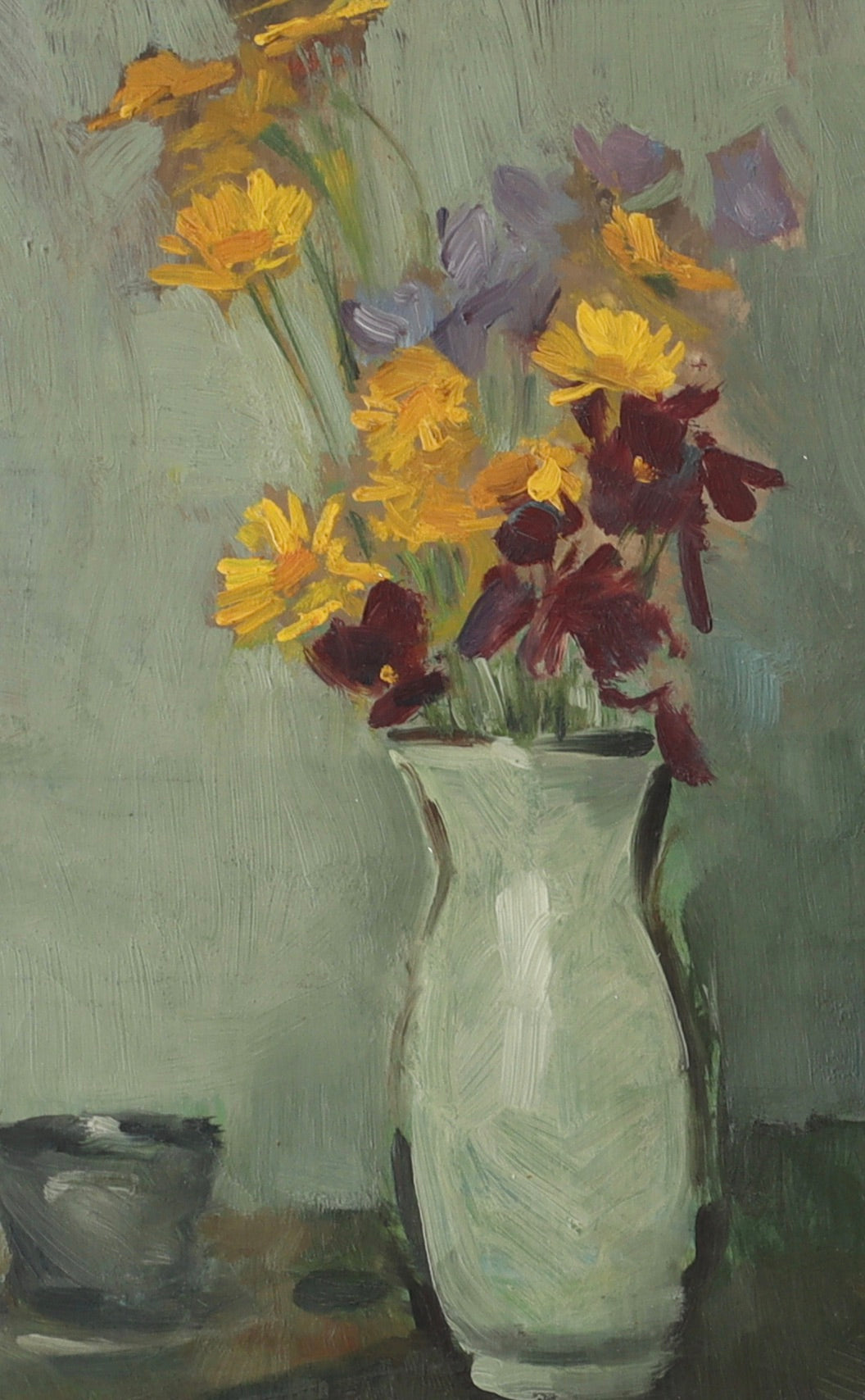Mid century Original Oil Painting By Sigvard Börtz 1960 Sweden