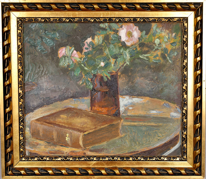 Vintage Mid Century Oil Painting from Sweden