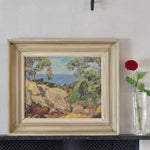 Mid Century Original Coastal Oil Painting From Sweden