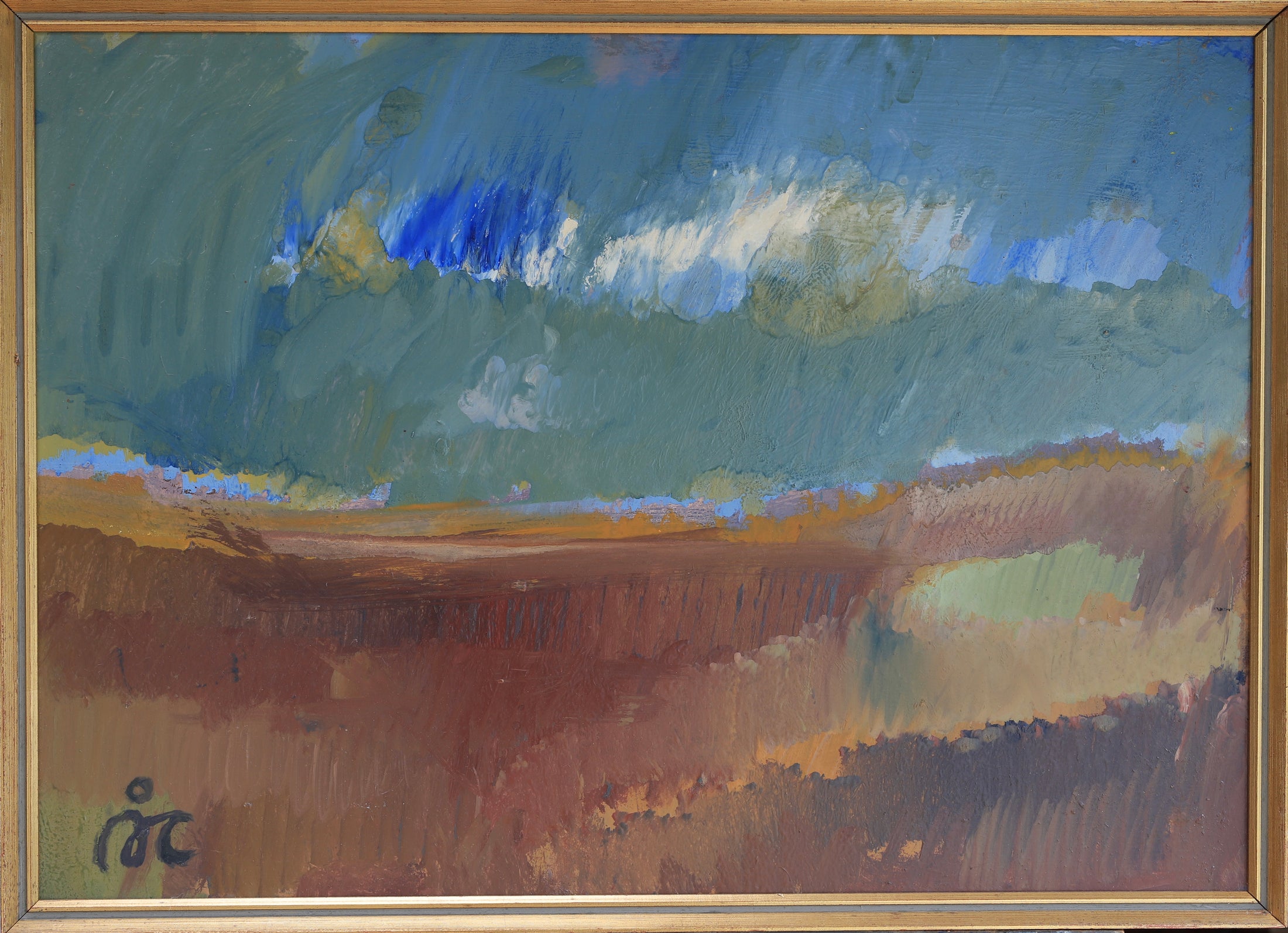 Vintage Art Room Mid Century Landscape From Sweden Signed ÅC