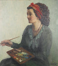 Load image into Gallery viewer, Vintage Artist Portrait By A Egnell Sweden
