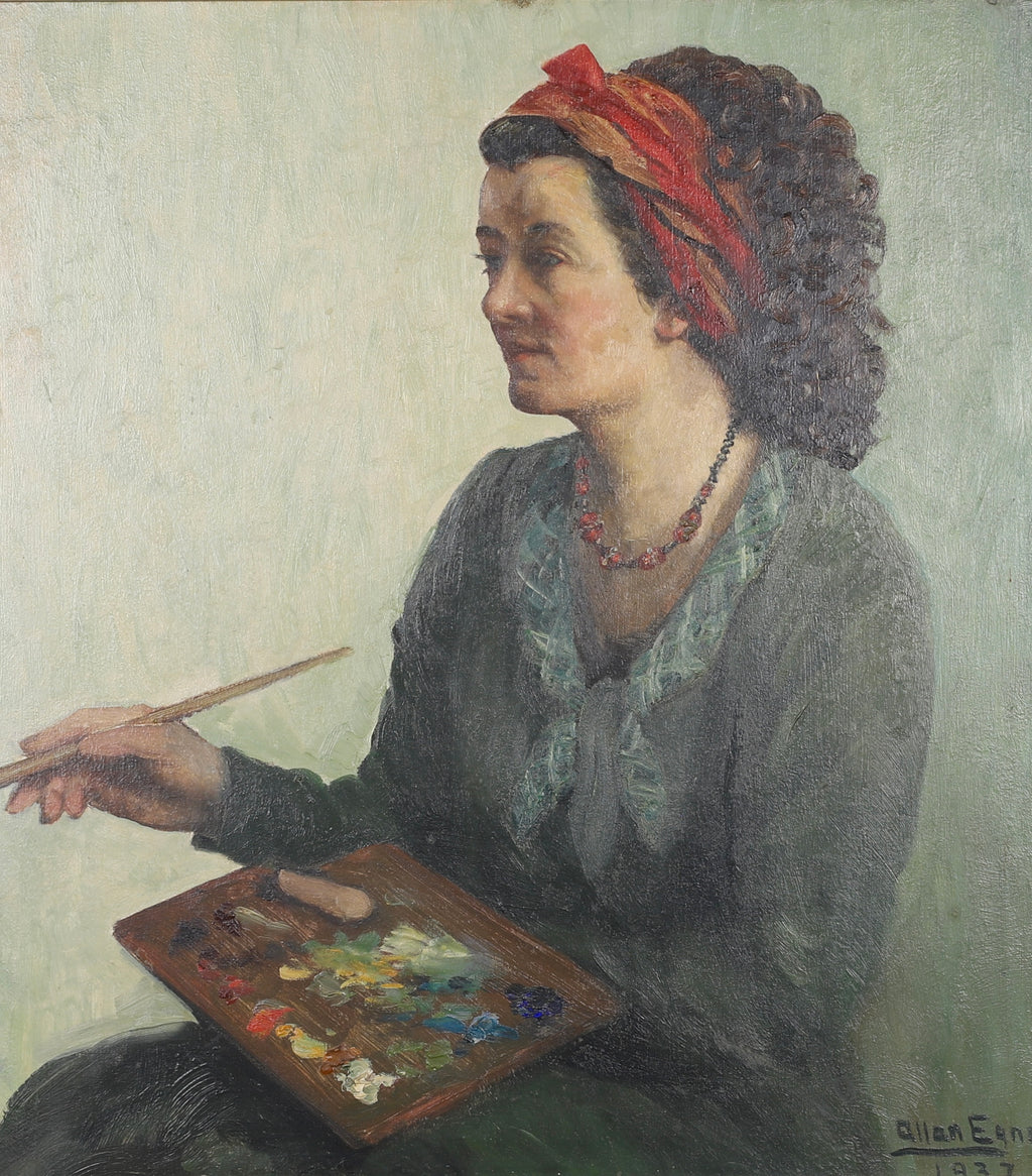 Vintage Artist Portrait By A Egnell Sweden