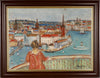 Vintage Mid Century Oil Painting From Sweden