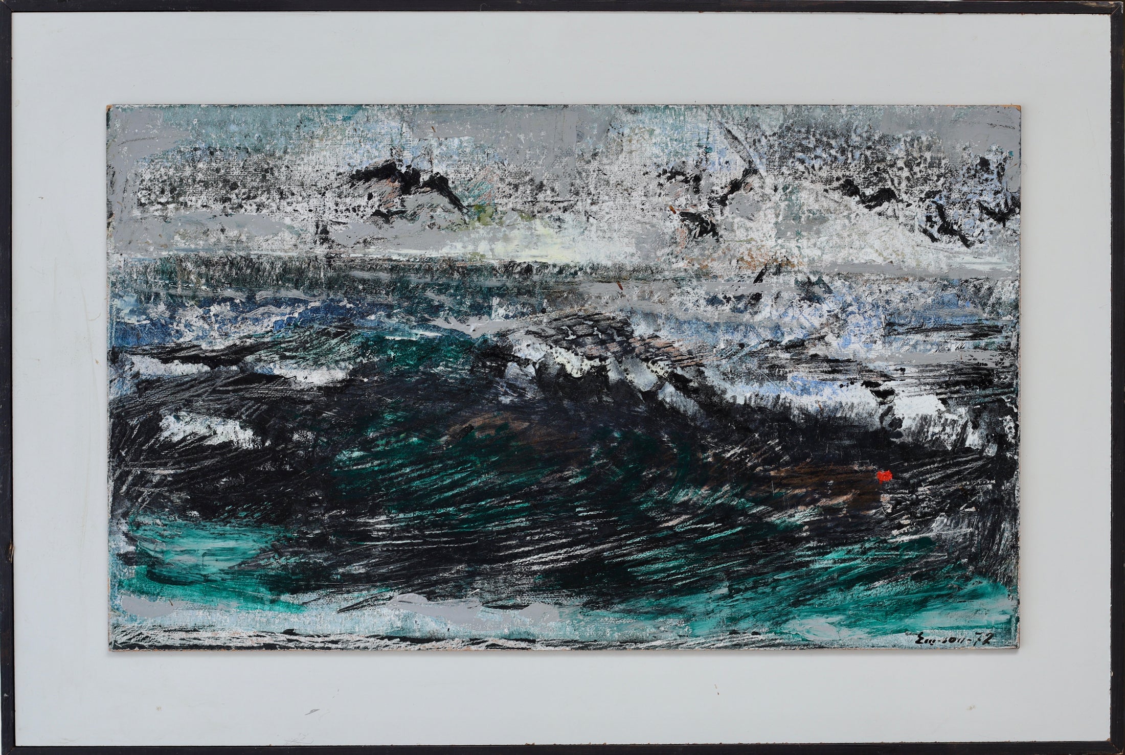 Vintage Seascape Oil Painting From Sweden By Erik Emanuelsson