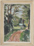Load image into Gallery viewer, Large Mid Century Oil Painting Landscape by Svän Grandin From Sweden
