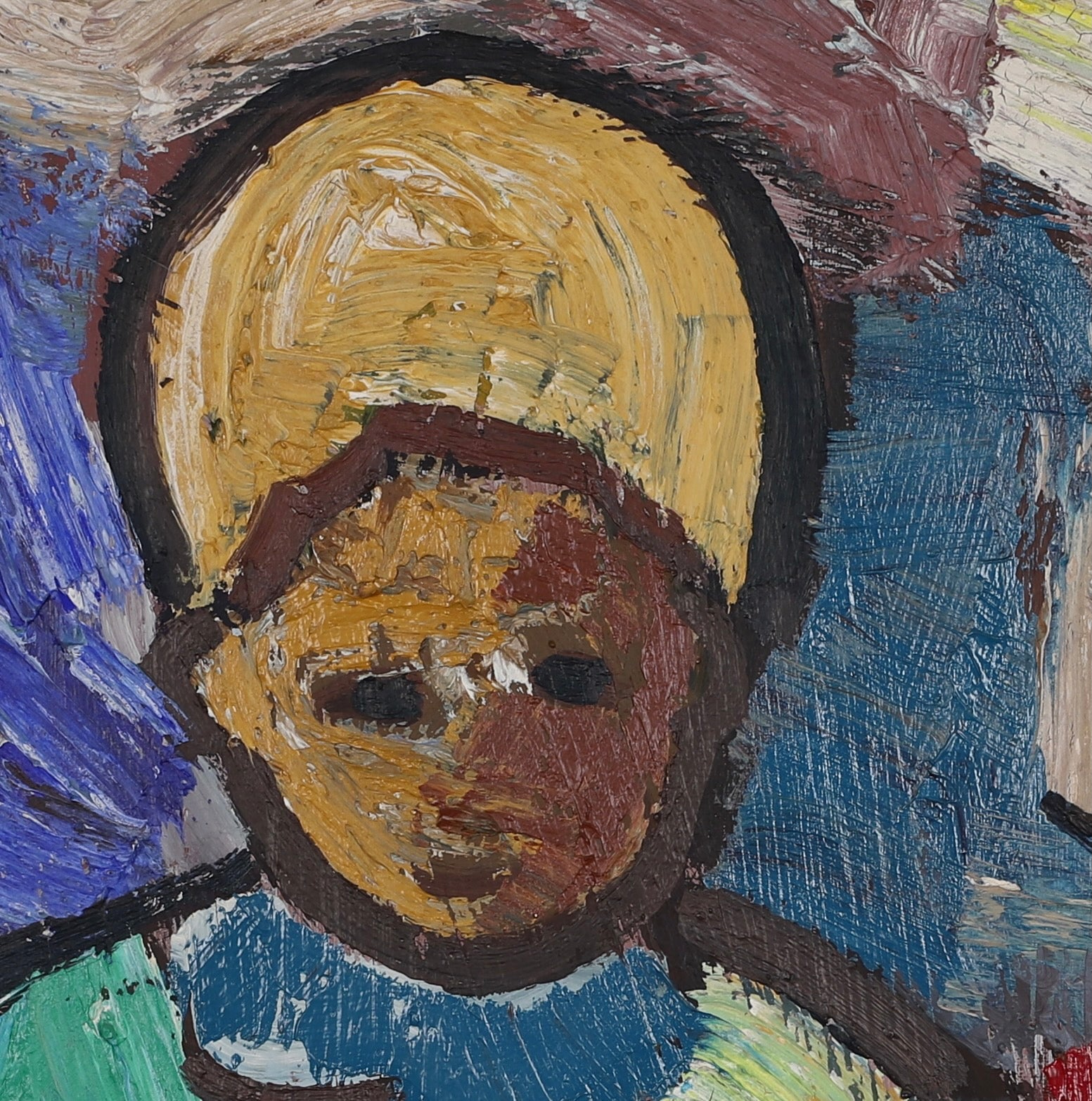Original Mid Century Portrait Oil Painting From Sweden by G Falck