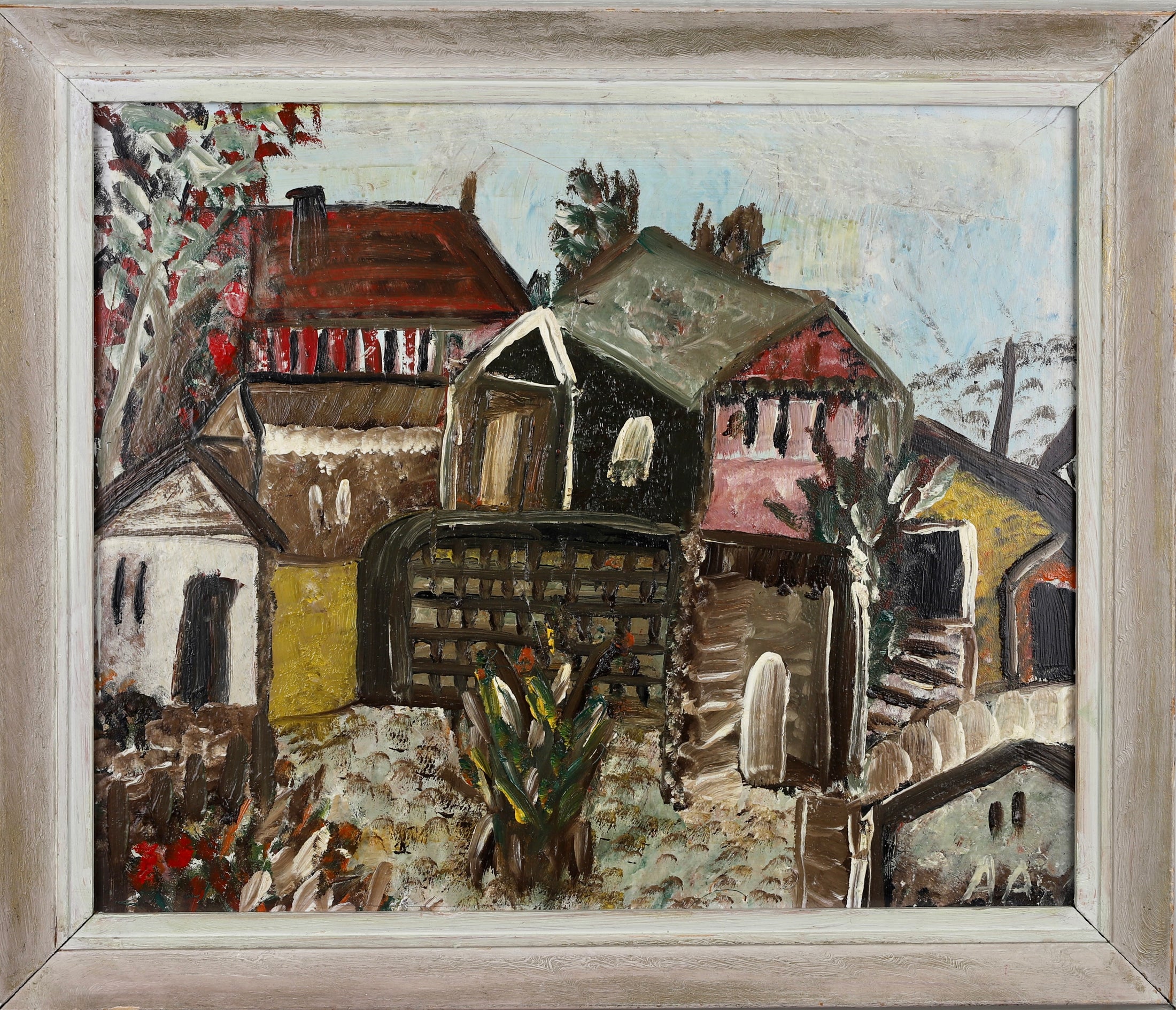 Mid Century Oil Painting from Sweden By A Ahlberg