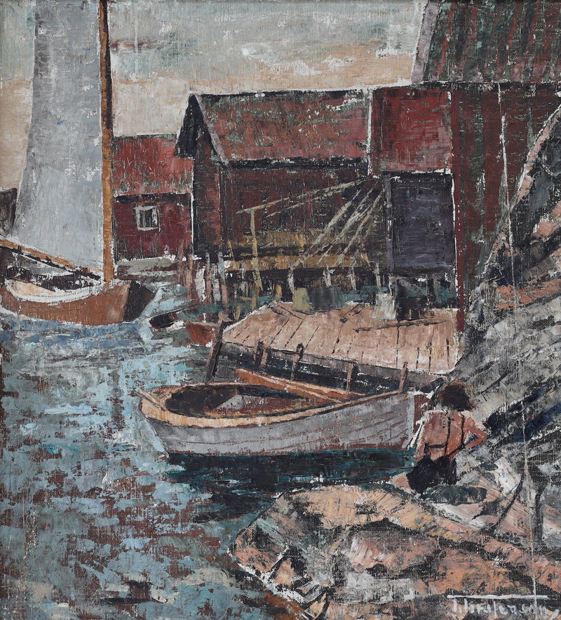 Vintage Oil Painting From Sweden By Listed Artist Torsten Torstensson