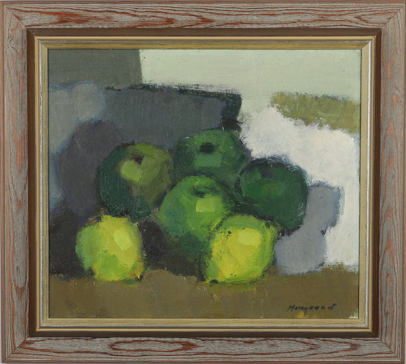 Original Still Life Oil Painting Vintage Mid Century By B Hillgrund Sweden