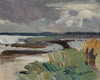 Copy of Original Vintage Oil Painting Of Harbor By H Rosenquist Sweden