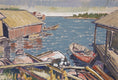 Load image into Gallery viewer, Mid Century Vintage Art Coastal Scene Oil Painting From Sweden
