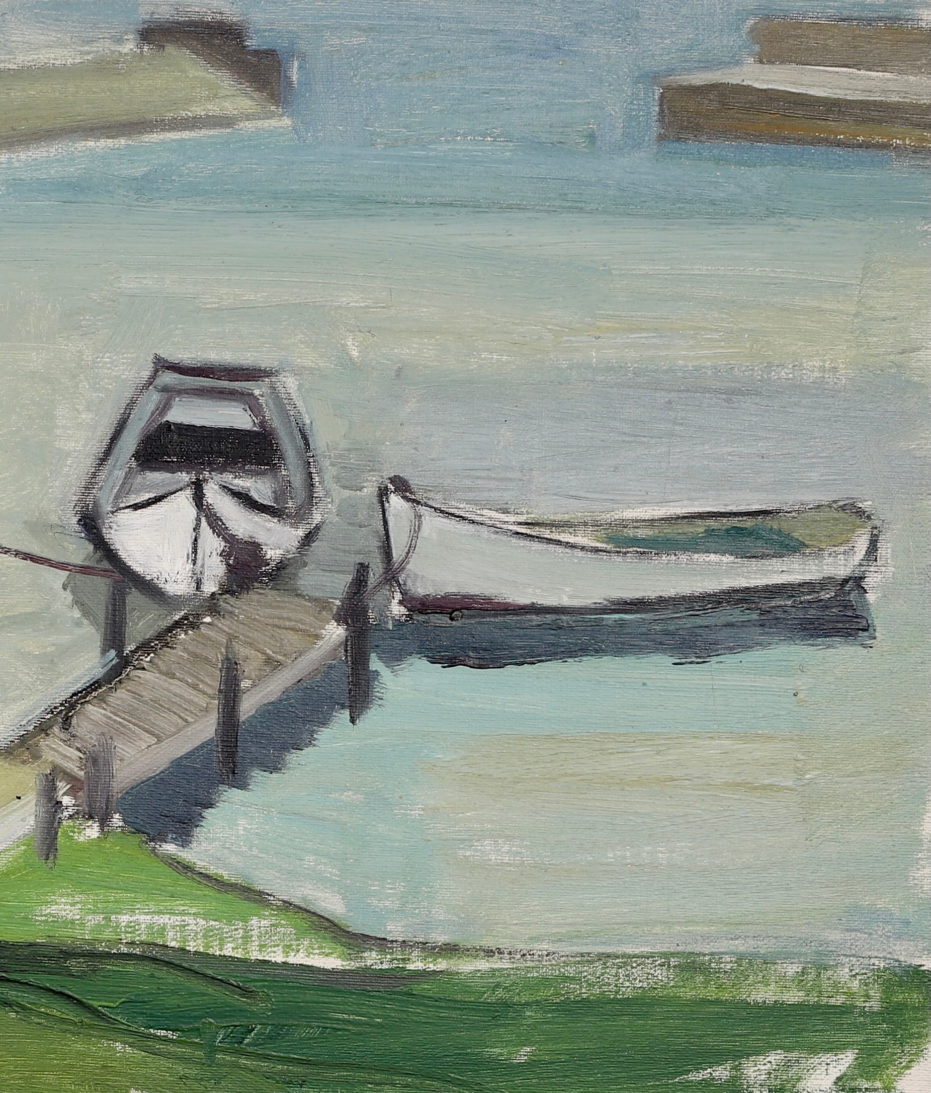 Mid Century Seascape Oil Painting By A Erwö Sweden 1957