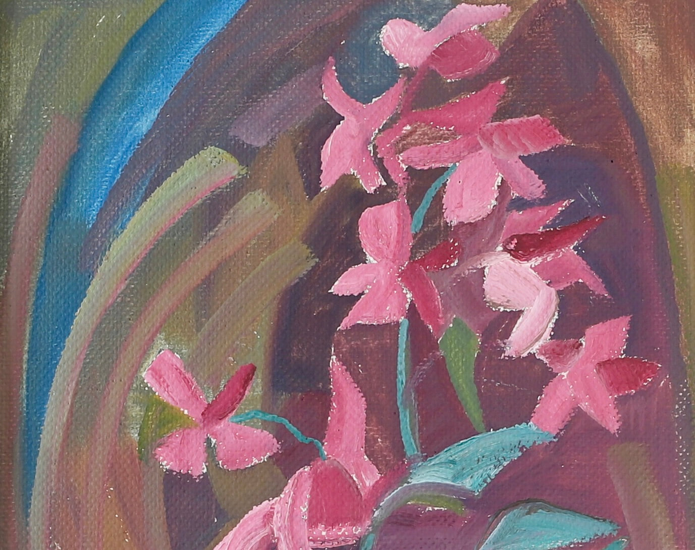 Vintage Mid Century Oil Painting Still Life From Sweden