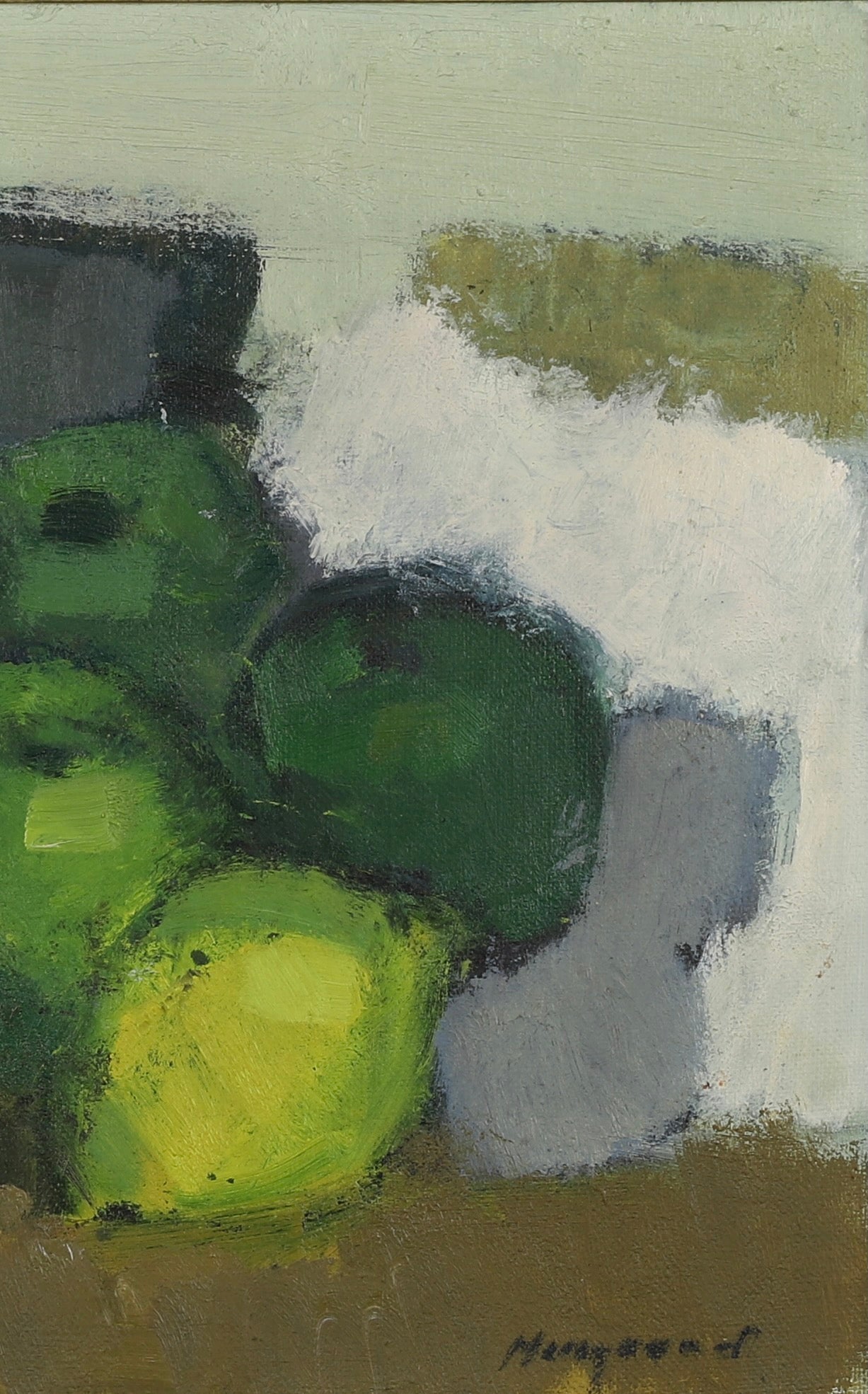 Original Still Life Oil Painting Vintage Mid Century By B Hillgrund Sweden