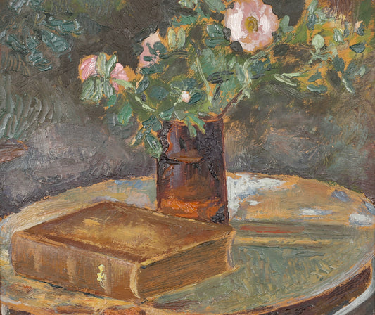 Vintage Mid Century Oil Painting from Sweden