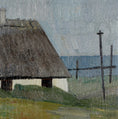 Load image into Gallery viewer, Vintage Mid Century Coastal Oil Painting of Seaside House From Sweden
