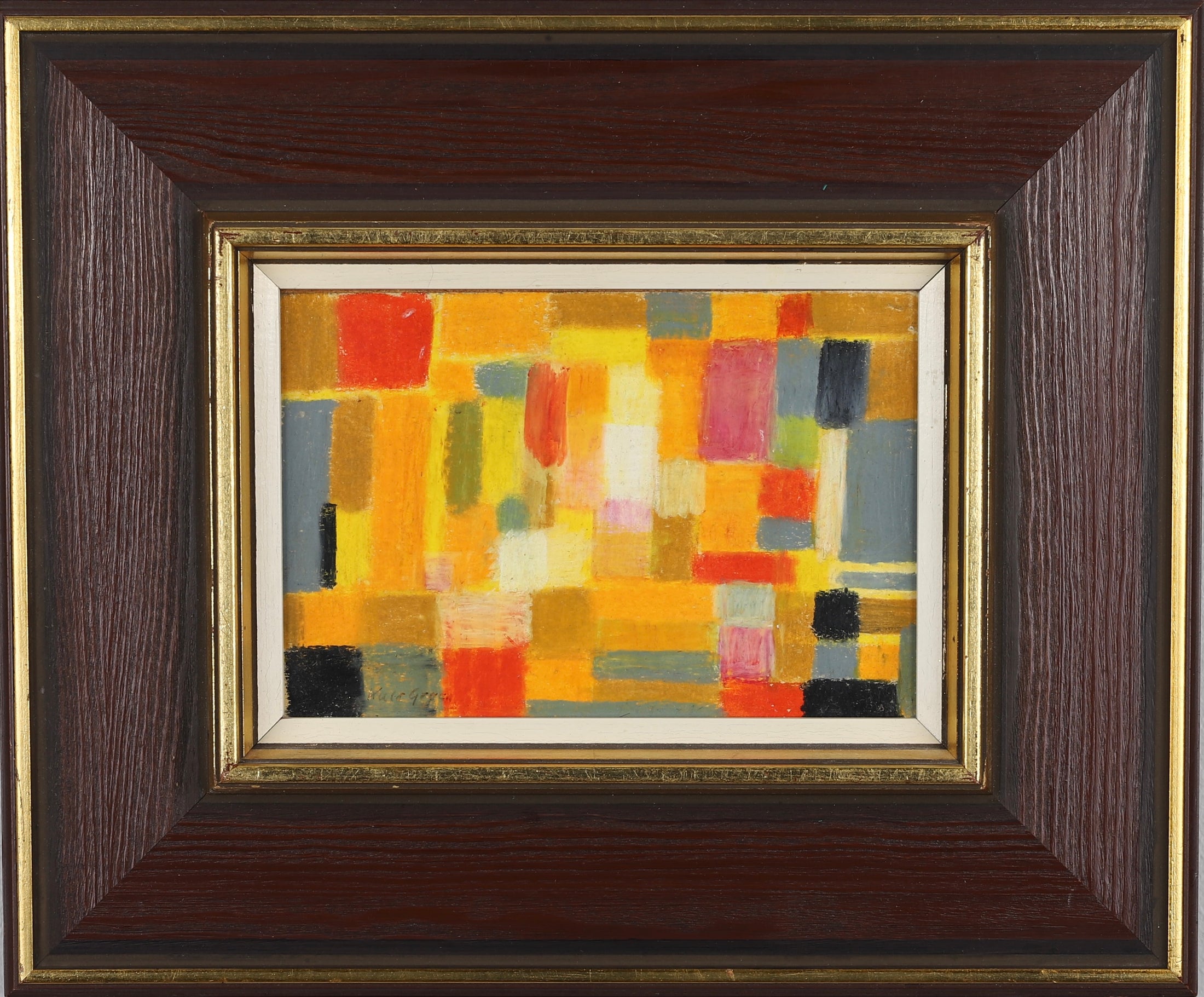 Mid Century Abstract Painting By K Green Sweden