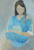 Load image into Gallery viewer, Mid Century Original Portrait Oil Painting From Sweden by O Gullberg
