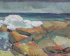 Vintage Mid Century Seascape Oil Painting By C Berndtsson Sweden