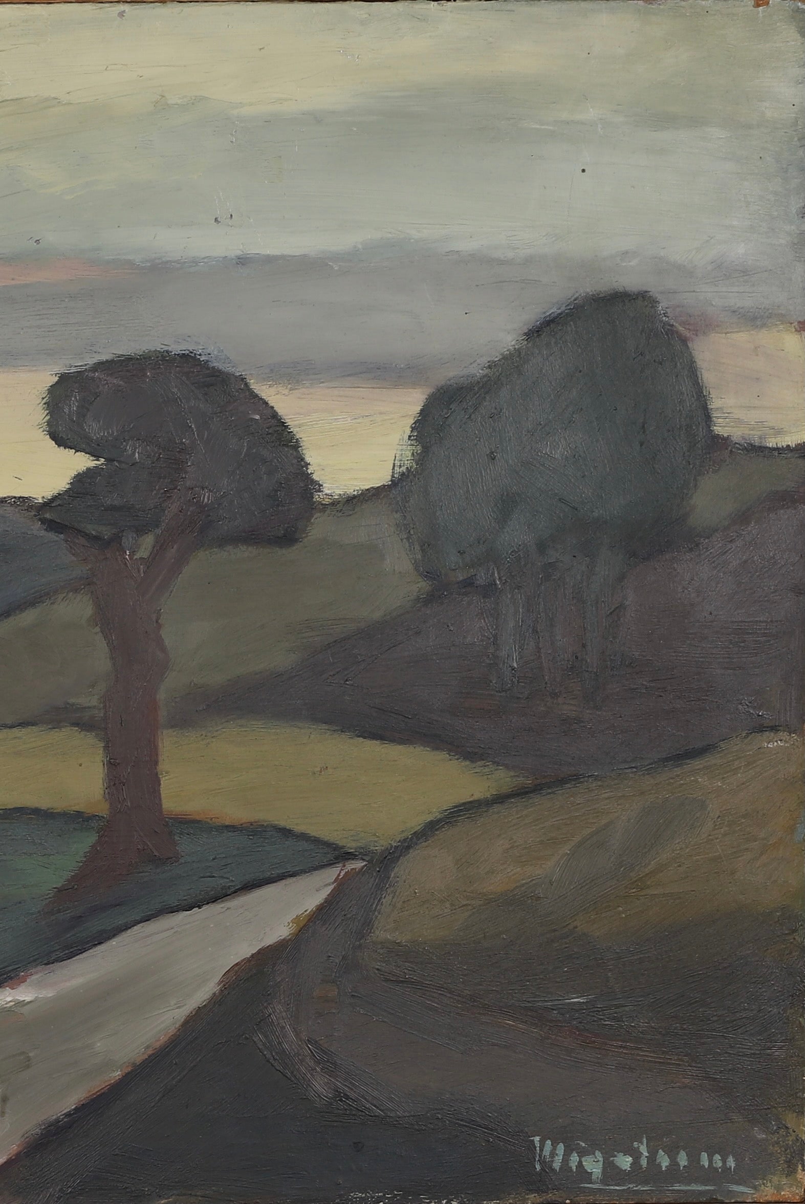 Vintage Original Mid Century Landscape Oil Painting From Sweden