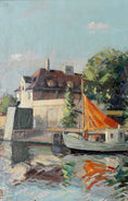 Load image into Gallery viewer, Original Oil Painting Vintage Mid Century By S S Christensen
