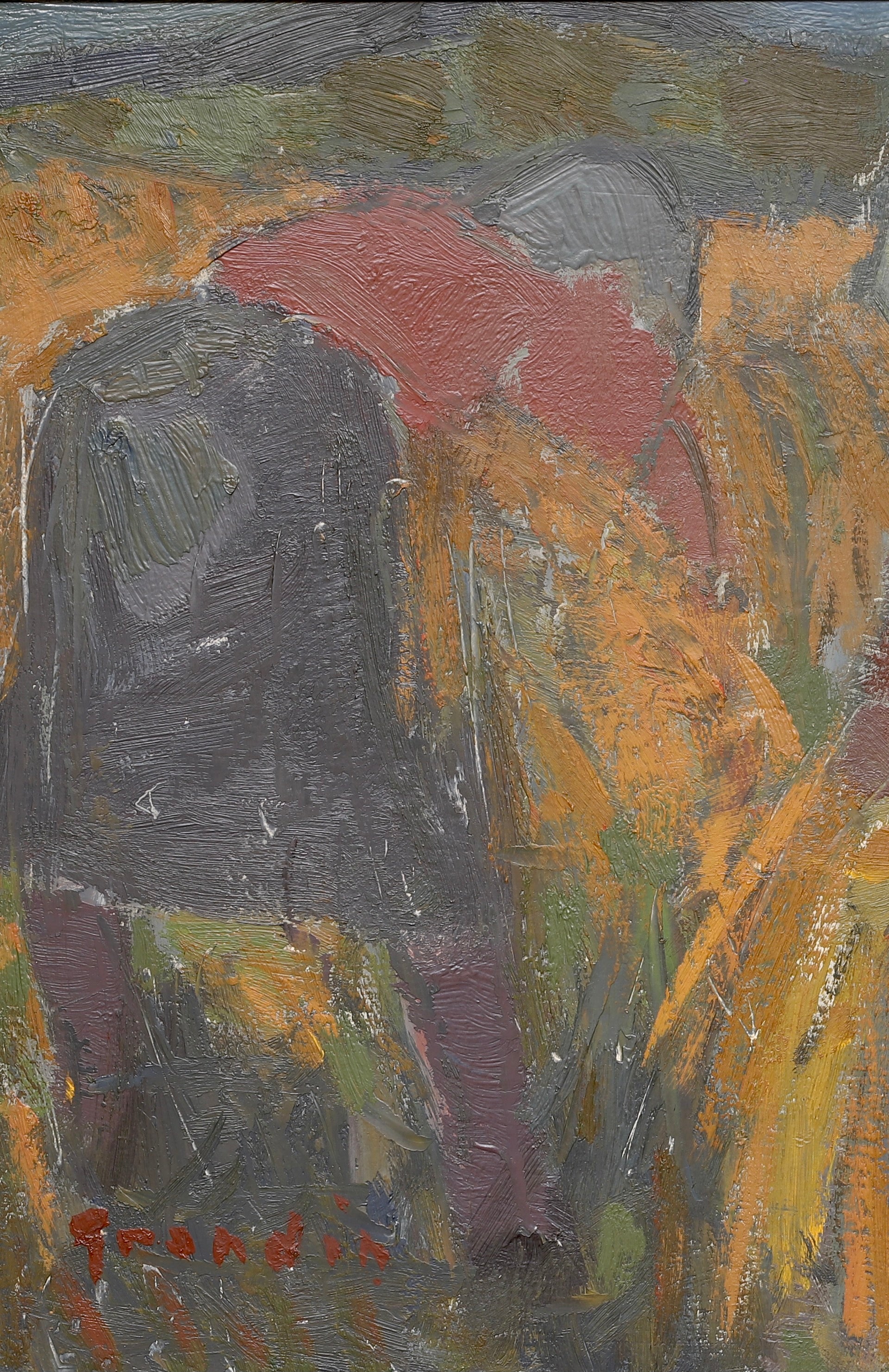 Vintage Oil Painting by S Grandin Sweden